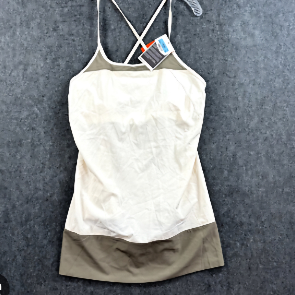 Nike Women's White and Tan Camisole